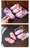 Zapatillas De Verano Para Niñas Transpirables Con Salpicaduras Zapatos De Playa Para Bebés Y Niños Suaves Antideslizantes Cierre De Correa Material De Suela De Goma Tamaño Ajustable Para Edad 4-6 Años - details 1