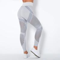 New Seamless Knitted Pants Quick Drying Hollow Yoga Fitness Pants High Waist Hip Lifting Tight Leggins Push Up Dropshipping - details 4