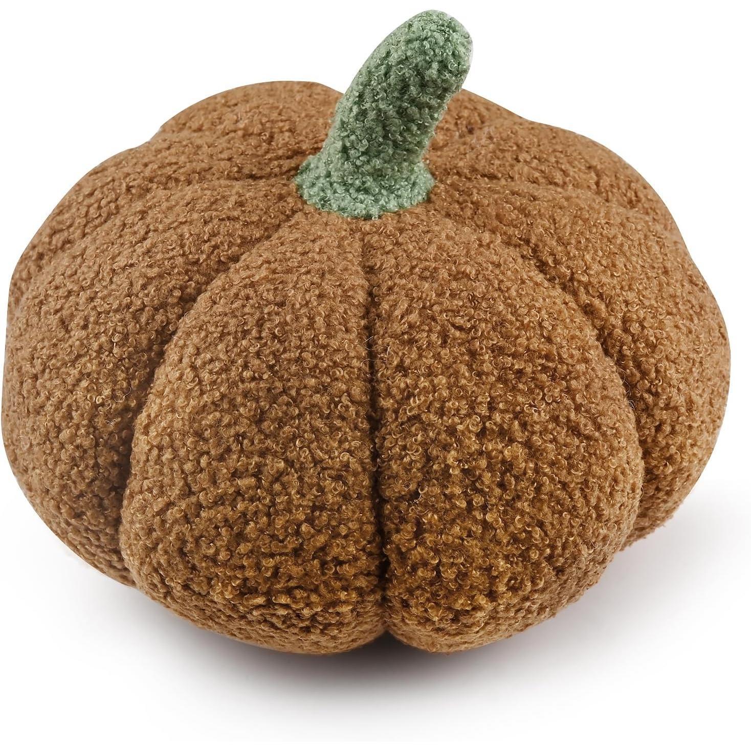 Almohada de calabaza de Halloween, cojín de sofá de peluche esponjoso de calabaza de peluche, almohada de calabaza suave para decoración del hogar de Halloween