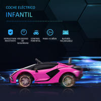 HOMCOM Coche Eléctrico Lamborghini SIAN 12V para Niños de +3 Años con Mando a Distancia Apertura de Puerta Música MP3 USB y Faros 3-8 km/h 108x62x40 cm - details 7