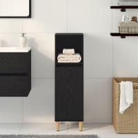 Armario de baño vidaXL Negro Roble 30x30x100 cm Madera elaborada - details 2