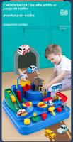 Aventura Automovilística para Niños: Circuito de Tren con Aparcamiento y 2 Coches de Regalo, 23x23x18 cm - details 0