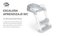 Ms - Adaptaror WC con Escalera - Adaptador con Asiento Acolchado para Inodoro - Plegable y con Altura Ajustable Reductor WC Niños con Asas y Base Antideslizante de 1 a 7 años - details 0