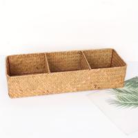 Cesta De Almacenamiento De Sisal 3 Compartimentos Caja De Almacenamiento Para Baño Organización De Papel Higiénico - details 4