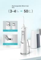 Irrigador dental inalámbrico, irrigador bucal portatil recargable con 4 modos, batería de litio de 1500 mAh, carga USB, hilo dental eléctrico sin perfume para el hogar y los viajes, potencia de limpieza de 140 PSI-Cecodadi - details 10