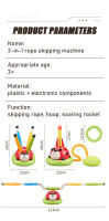 Juguete Musical 3 En 1 Para Niños Con Control Remoto Salto De Rocket Lanzador De Anillos Juego Deportivo Interior Regalo - details 11