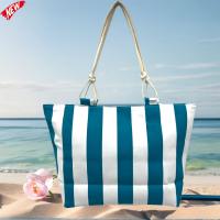 MEJORADA TOTE BAG de Rayas Bicolor – Bolso de Playa Grande con Asas de Cuerda, Capacidad Extra, 6 Colores Disponibles - details 4
