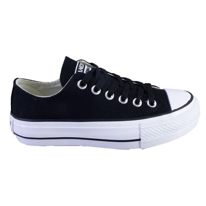 ANDY-Z 1001 Lonas de mujer negro plataforma suela y puntera de goma 524 - 1