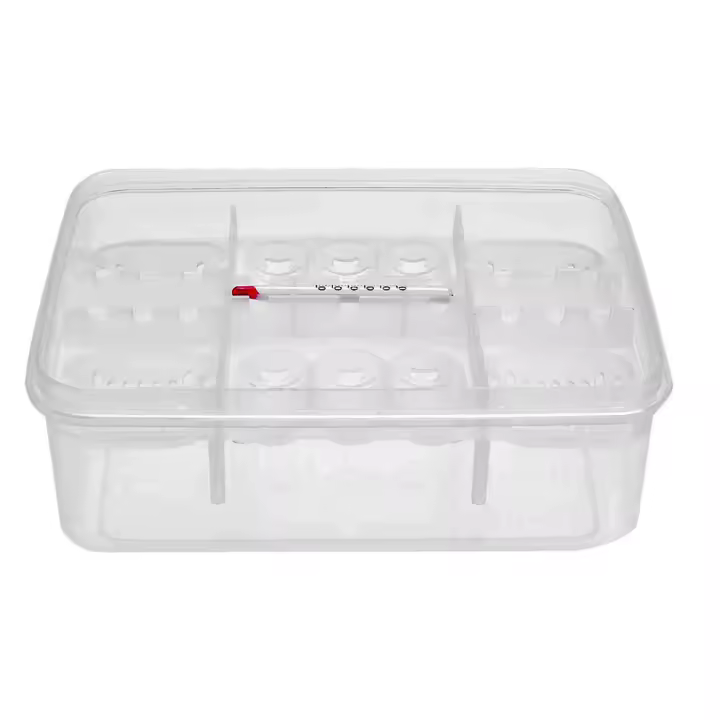 Caja De Incubador Para Huevos De Reptiles 16 Compartimentos Plástico Adecuado Para Lagartos Serpientes Herramientas De Terrario - 1