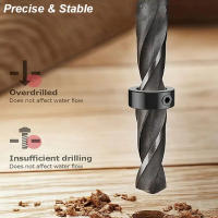 Juego De Anillos De Detalle Para Taladro Ajustable En Profundidad Herramienta De Carpintería Metálica De Alta Carbono Para Limitar El Eje - details 3