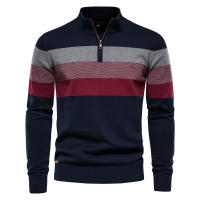 Otoño e invierno europeos y americanos nuevos suéteres para hombres con cuello alto y pecho abierto suéteres para hombres - details 2