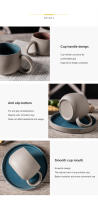 Juego De Tazas De Cerámica Estilo Japonés Creativo Y Sencillo Taza De Agua Para La Oficina Taza De Té De La Tarde Vajilla Ecológica Para Regalar En San Valentín - details 12