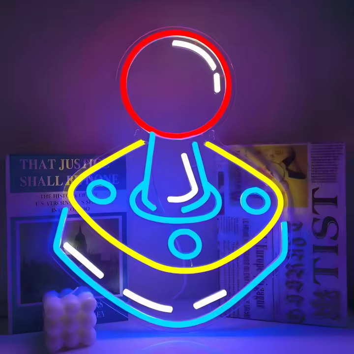  Arcade Joystick Signe Neon USB LED Ajustable Para Decoración De Habitación Bar Game Room Party Regalo Luz Neón Para Sala De Estar - 1
