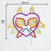 GGK Majora's Mask Luz Neón LED Para Decoración De Pared Del Dormitorio Regalo Para Gamers Zelda Luz Neón Para Decoración De Habitación De Juegos Para Fans De Zelda - details 1