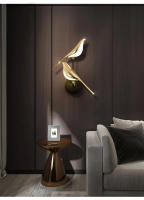 Lámpara De Pared LED Con Forma De Pájaro Dorado Estilo Nórdico Para Sala De Estar Dormitorio Bar Lámpara De Noche Creativa Y Decorativa - details 13
