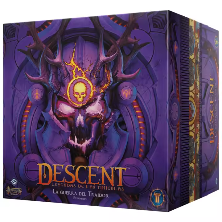 Asmodee - Descent: Leyendas de las Tinieblas - Nueva Historia - Nuevas Capacidades - Combate Contra Enemigos. La Guerra del Traidor - Juego de Mesa - Expansión - Terrinoth - 1