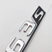 Emblema 3D ABS Cromado Negro Para Coche E63S Logo Letras Adhesivo Maletero Accesorios E63S Diseño De Palabras Material ABS - details 3