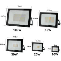 Lámpara De Inundación LED IP66 Impermeable 100W 50W Negro Con Caja De Aluminio Para Jardín Calle Puerta Farol De Pared - details 2