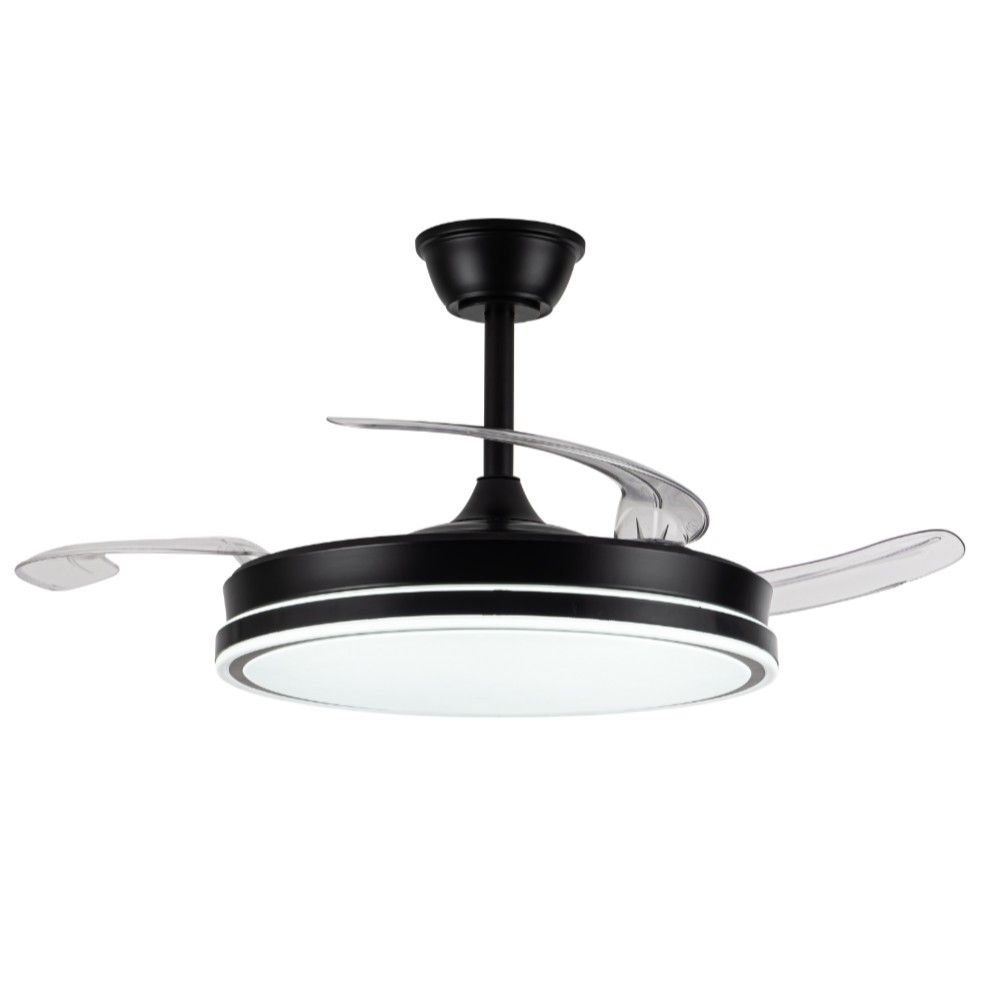 Akunadecor - Ventilador de techo BEST SELLER motor DC 6 velocidades, con SMART APP Tecnología Led 72W sistema CCT 7920 Lúmenes, Control remoto con temporizador, LUZ REGULABLE en color e intensidad, MEMORIA motor inverter verano/invierno ultra silencioso.