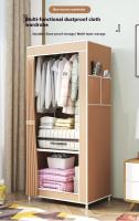 Armario De Piso Montado Minimalista Para El Hogar Con Multicapa Protección Contra Polvo Simple De Montaje Para El Dormitorio Organizador De Ropa - details 0