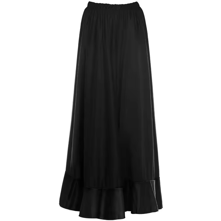 Falda Flamenco Mujer Niña Español, Falda Ensayo Flamenco Negro Rojo Volante Simple Volante Doble, Falda Baile Español Para Clase Feria Fiesta - 1