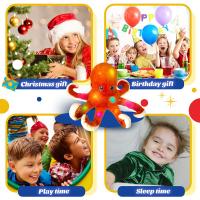 Muñeco De Tela Suave De Octopus Rojo De 45cm Con LED Luz Luminosa Regalo Musical Para Niños Almohada Suave De Animales Brillante Para Cumpleaños - details 4