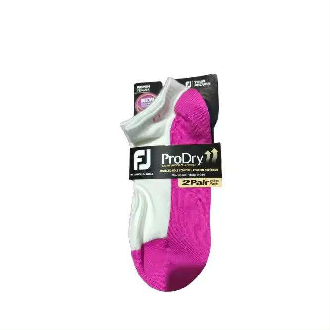FootJoy- Calcetines Mujer - 2 pares - Rosa y Negro - 1