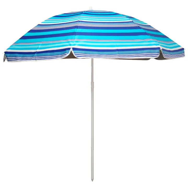 Tradineur - Sombrilla de playa UV 25+ - Fabricado en Poliéster - Ideal para ir a la playa y protegerse del sol - Ø 180 cm - Color Aleatorio - 1
