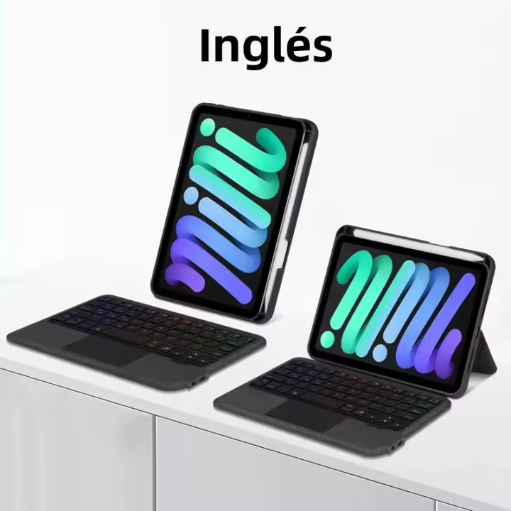 Teclado Mágico AJIUYU Para iPad Mini 6ta Generación 8.3 Pulgadas Mini6 Cubierta Inteligente Con Atracción Magnética Retroiluminado Idioma Español Portugués - 1