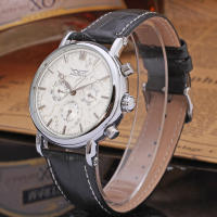 Reloj Mecánico Automático JARAGAR 348 Para Hombre Con Correa De Cuero Lujo Resistente Al Agua Casual Business Reloj Hombre - details 22