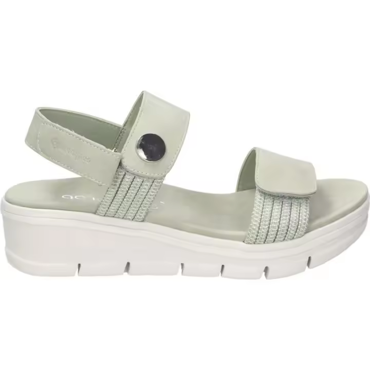 AMARPIES | Sandalias con cuña Amarpies para Mujer – Sandalias con plataforma y cuña baja en Color Verde – Sandalias Cómodas con Cierre de Velcro – Ajuste máximo – Modelo ABZ23505 - 1