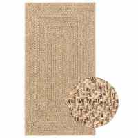 vidaXL Alfombra ZIZUR apariencia yute interior exterior en color Antracita/Crema/Beige - details 2