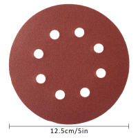 100pcs Discos De Pulido Redondos De 5 Pulgadas Alumina Pads De Arena Para Metal Madera Vidrio Y Coche 8-Hole Sheet - details 6