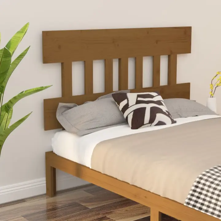 vidaXL Cabecero de cama madera maciza pino marrón miel 203,5x3x81 cm - 1