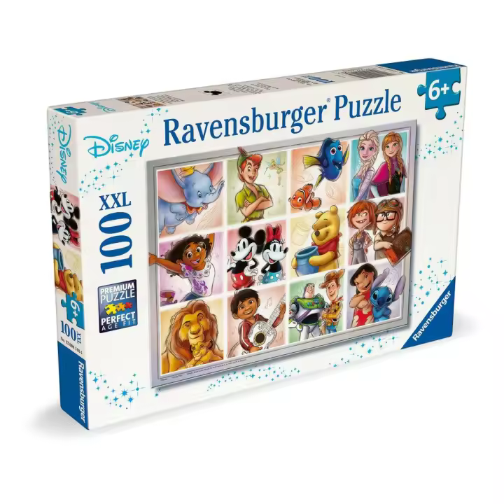 RAVENSBURGER PUZZLE 100 PIEZAS XXL DISNEY MULTICHARACTER 100 PIEZAS. 23x33x3 Cms. - 1