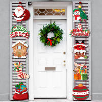 Bandeja Decorativa De Navidad 2024 Con Santa Claus Snowman Y Ciervo Colgante Para Decoración De Puerta En Casa Adornos Navideños Noel - details 1