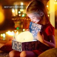 Luz Nocturna USB Recargable De Silicona Con Forma De Ballena Animal 7 Colores Lámpara De Mesa Para Decoración De Habitaciones Regalos Para Niños - details 4
