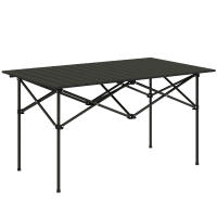 Outsunny Mesa de Camping Plegable de Metal con Tapa Enrollable y Bolsa de Transporte Mesa de Picnic Portátil para Acampar Senderismo Playa Barbacoa 95x55x50 cm Negro - details 0