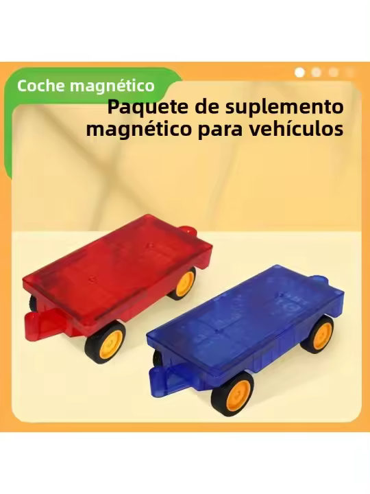 2pcs Juguetes Magnéticos Para Coches Creativos Estimulan El Desarrollo Cerebral Adecuados Para Niños Y Niñas Mayores De 3-8 Años - 1