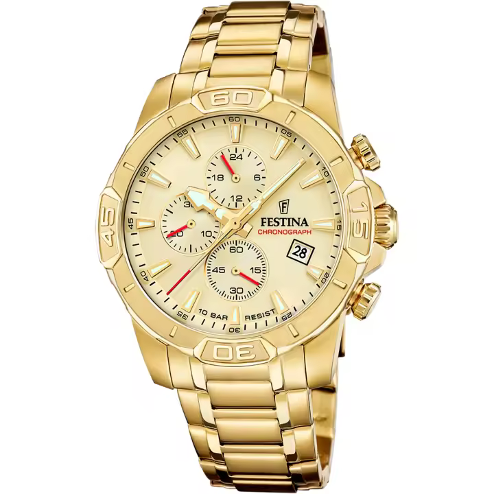 Reloj FESTINA Hombre Timeless Chronograph F20705/2 - Cronógrafo de acero dorado - 1