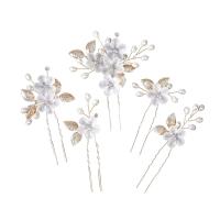 5 Pcs Clip Para El Cabello De Flor De Cristal Y Perla Elegante Headwear Para Mujer Accesorios De Cabello De Boda Y Wedding - details 2
