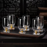 Juego De Cristales Para Licor 2/4/6 Piezas Vaso De Vino Té 100ml De Color Oro Ideal Para Vodka Whiskey Sake Soju Brandy - details 8