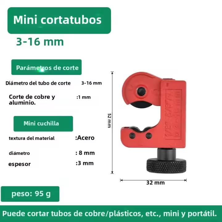Cortador De Tubos De Acero Inoxidable Profesional Tipo Rodillo Herramienta De Corte Para Plomería Aplicación Multifuncional - 1