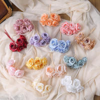 6PCS Rosas Artificiales De Seda Pequeñas Para Boda Decoración De Vaso Accesorio Para Novia Decoración De Hogar Y Dormitorio - details 7