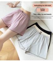 Pantalones De Pijama Para Mujer En Seda Helada Verano Leggings Delgados Transpirables Talla Grande Shorts Blancos Pantalones De Dormir Para Dama - details 3