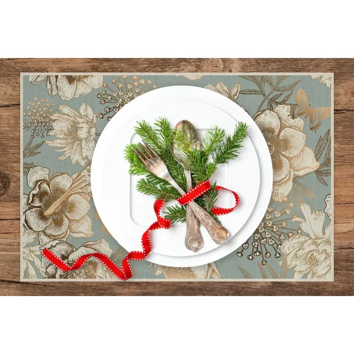 VINILIKO, set de 4 individuales de mesa Pájaro dorado  4u-30x45 cm - 1