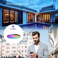 Lámpara LED Moderna 24W Control Remoto Por Alexa Google Siri Luz De Techo Dimmable WiFi Horario RGB+CW+WW Compatible Con HomeKit - details 1