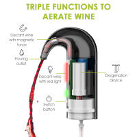 Vaso De Vino Eléctrico Recargable USB Portátil Con Aerador Automático Dispensador De Vino Instantáneo Desencantador De Vino - details 4