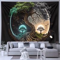 Tapiz De Pared Con Estampado De Árbol 75x58cm Vidrio Mate Para Decoración De Sala De Estar Dormitorio Estilo Moderno Y Minimalista - details 3
