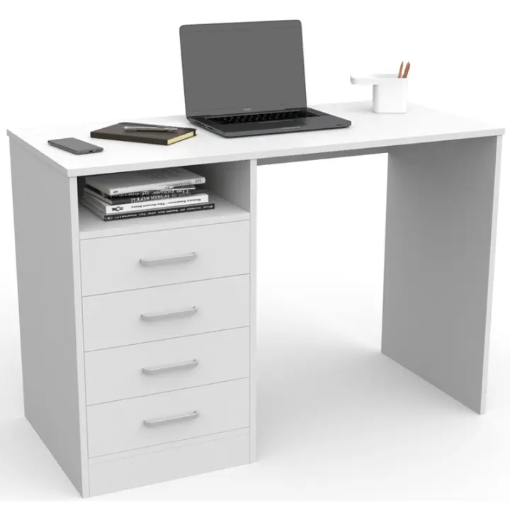 Dormidan - Escritorio con 4 cajones, mesa de oficina, despacho ordenador - 1